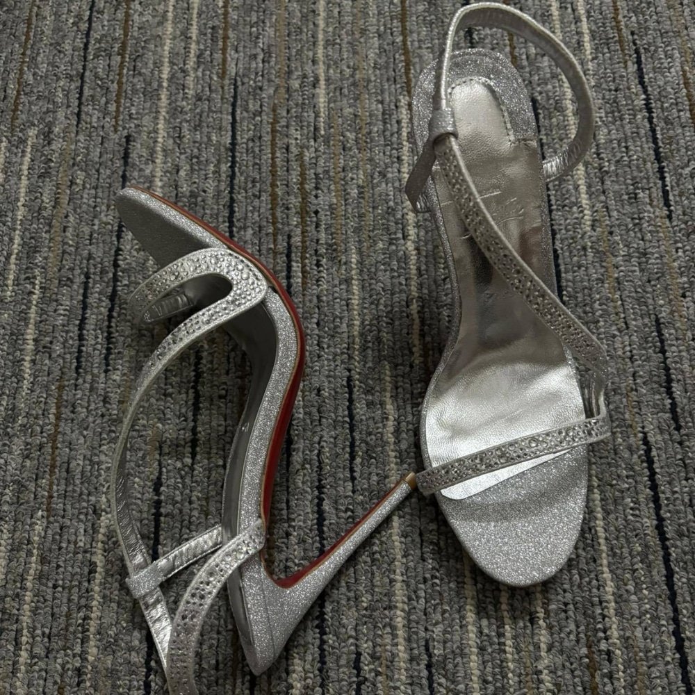 Chr1st1an Louboutin Rosalie Strass Silver 3220624S265
