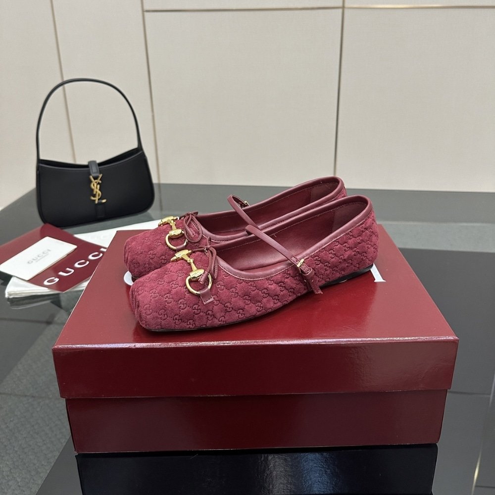 Gvc*1 Women Horsebit Ballet Flat Red 821220 Fad8F 8546