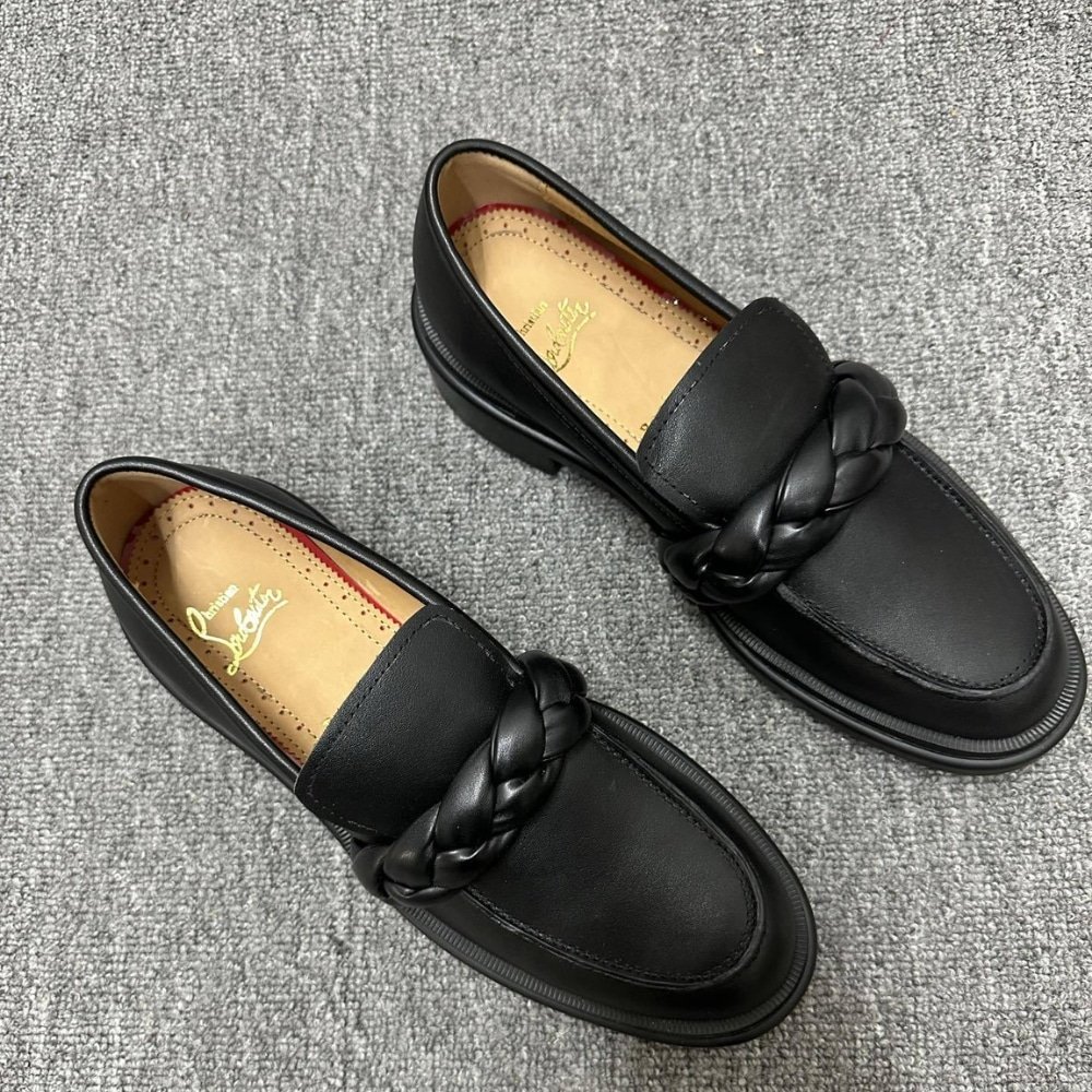 Chr1st1an Louboutin Urbino Moc Braid Black 1240909Bk01