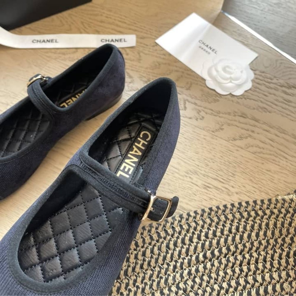 Ch**el Mary Jane Ballet Flat Black