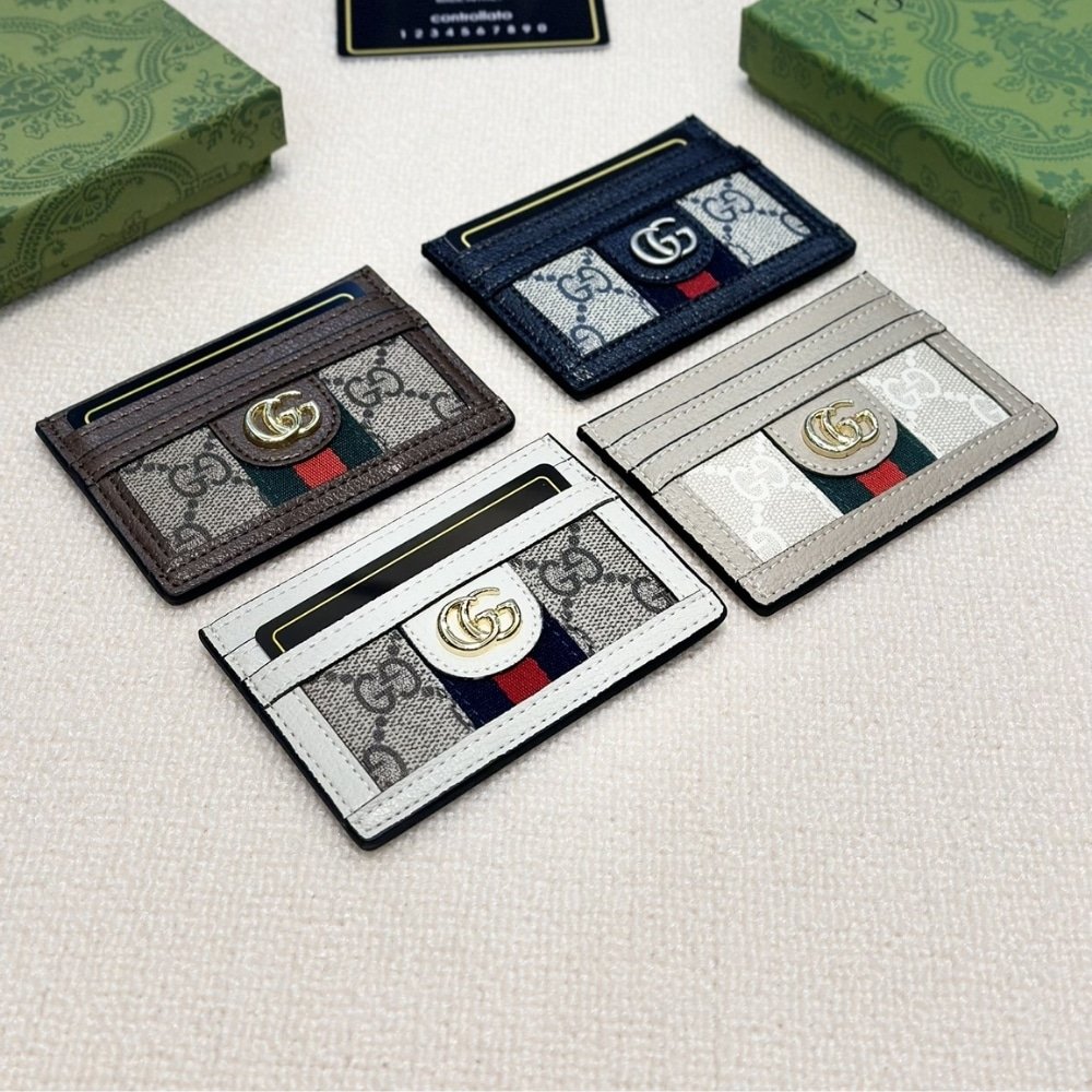Gvc*1 Ophidia Card Case Beige 9Cm