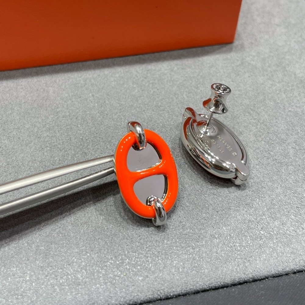 H**me5 Mini Maillon Earrings Red