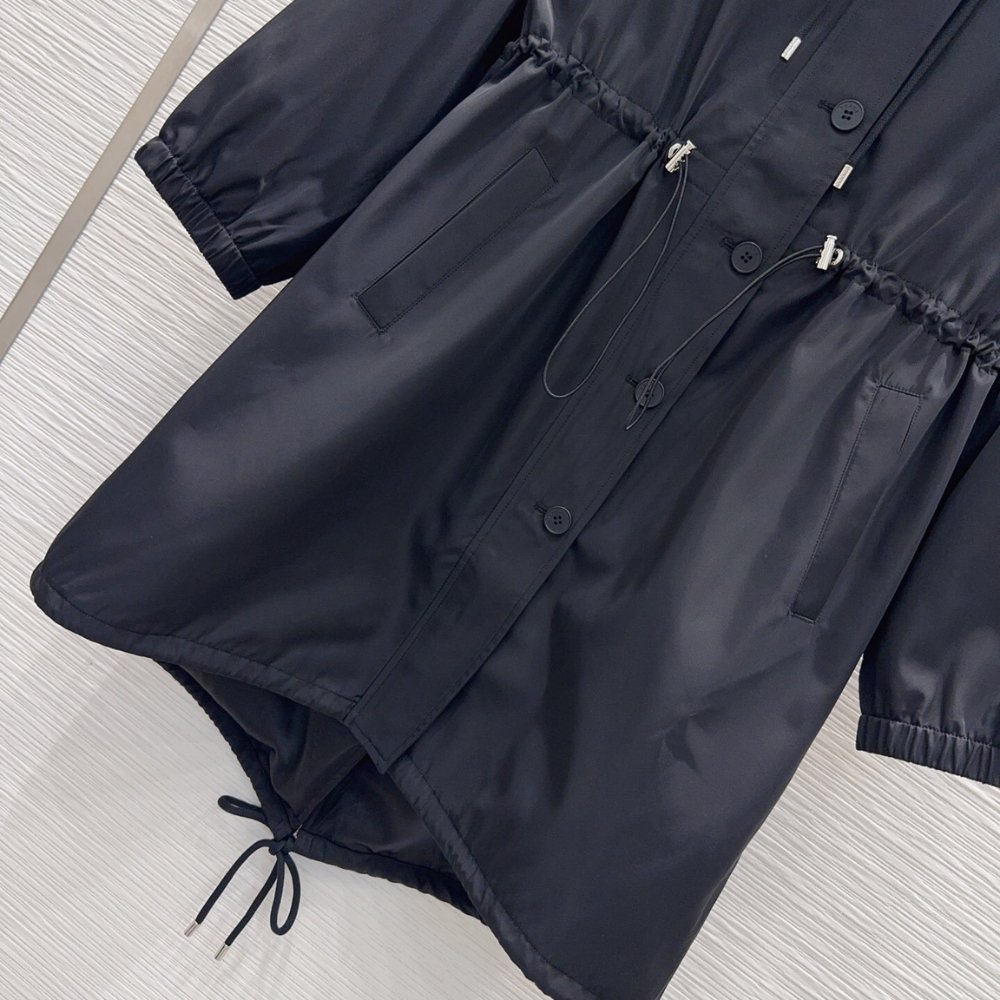Pra*a Re Nylon Raincoat Black 29C285 1Wq8 F0002 S Ooo