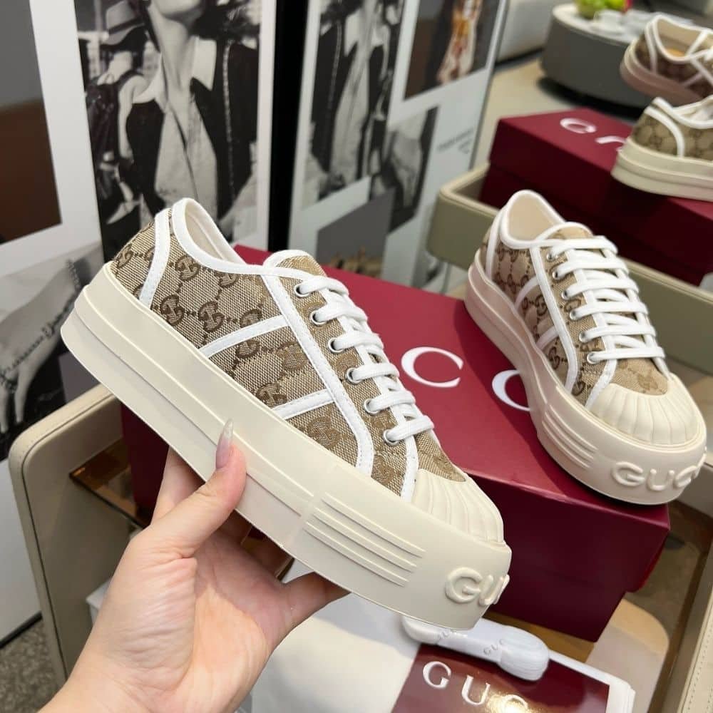 Gvc*1 Women Chunky Sneaker Beige And Brown 831825 20Q20 9745