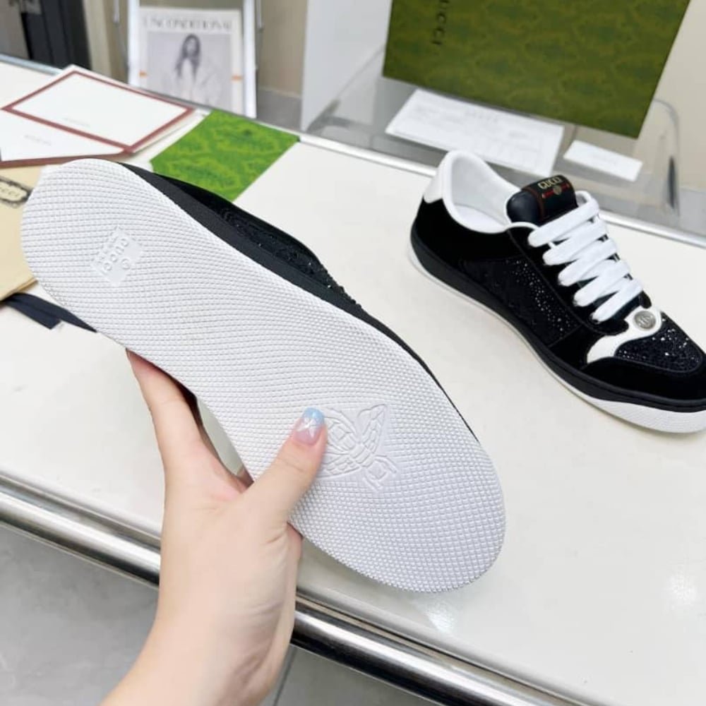 Gvc*1 Women Crystal Screener Sneaker Black