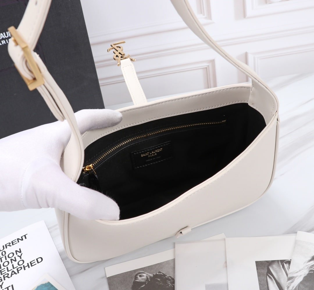 Sa1nt Lau*nt Le 5 À 7 Hobo Bag In Smooth Leather White 23Cm 6572282R20W9207
