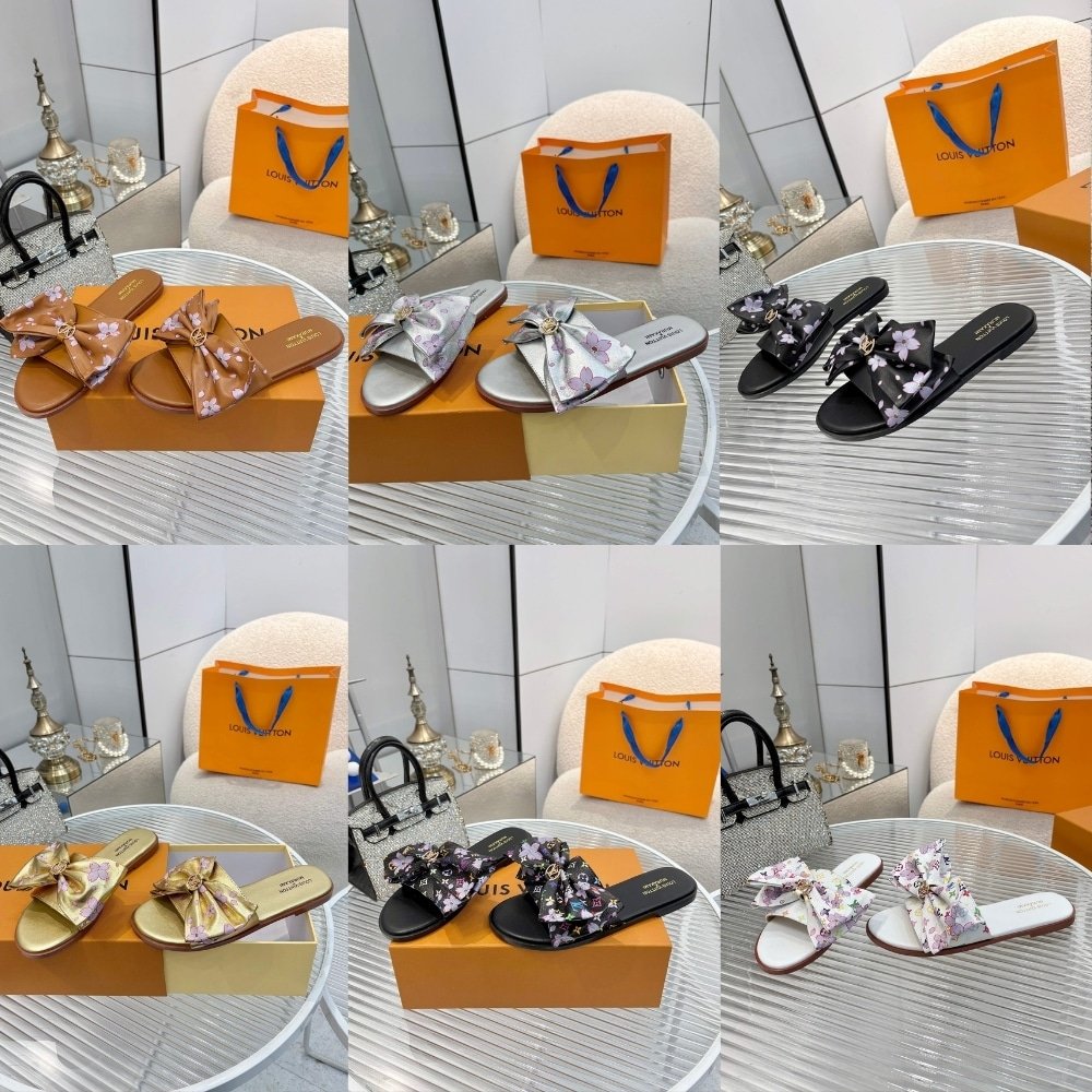 L0vis Vvtt0n X Takashi Murakami Lily Flat Mule Sakura Brown 1AGVYB