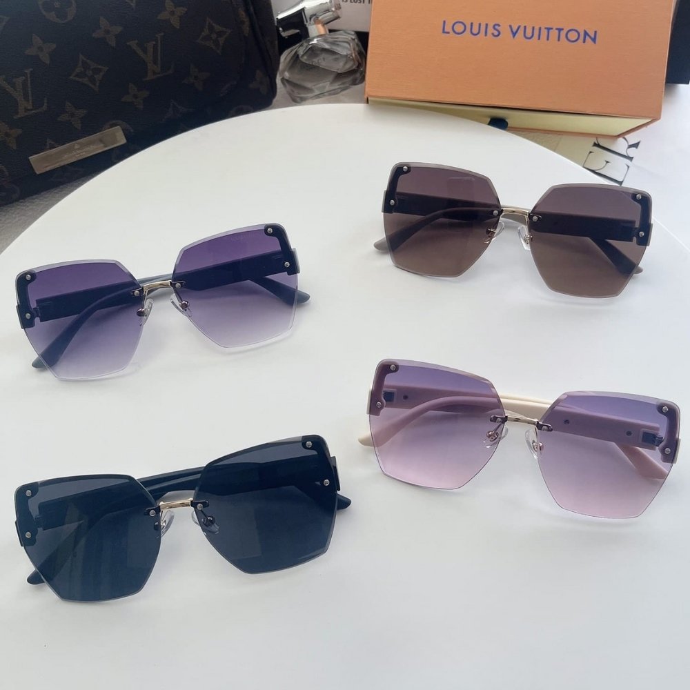 L0vis Vvtt0n Rimless Gradient Black Sunglasses