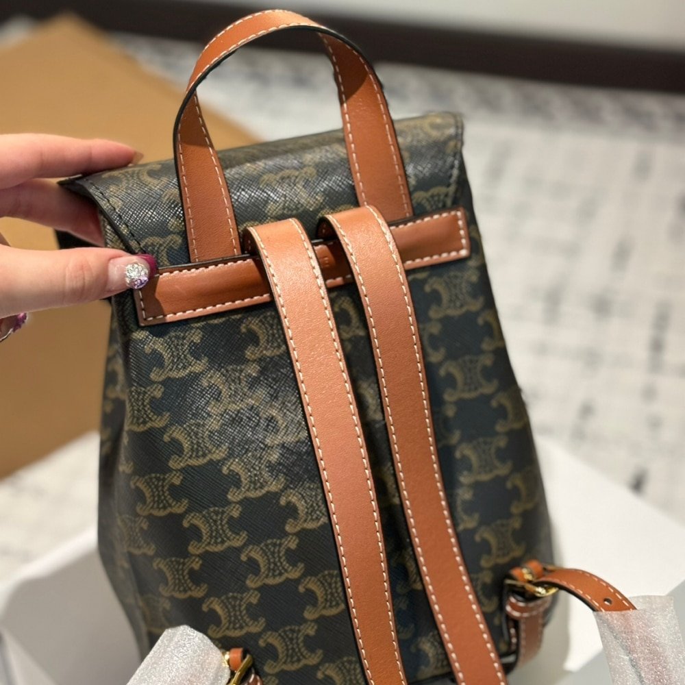 Ce1i*e Backpack Ce1i*e Bonnie In Triomphe Canvas Tan 25Cm 118702Cas 04Lu