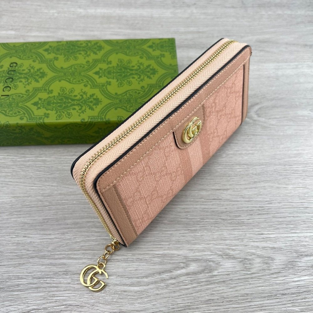Gvc*1 Ophidia Gg Zip Around Wallet Pink 19Cm
