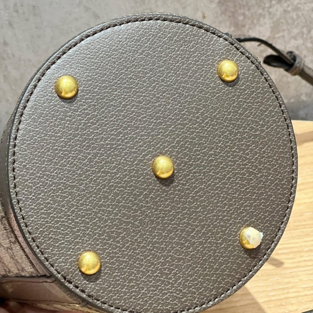 Gvc*1 Ophidia Mini Bucket Bag Beige And Ebony 20Cm 760199 9Aad9 8341