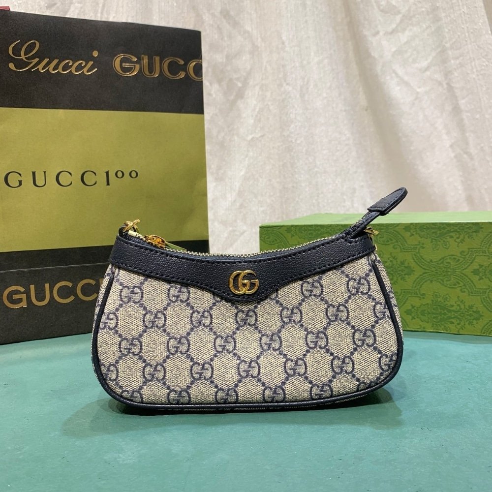 Gvc*1 Ophidia Mini Bag Black And Beige 19Cm