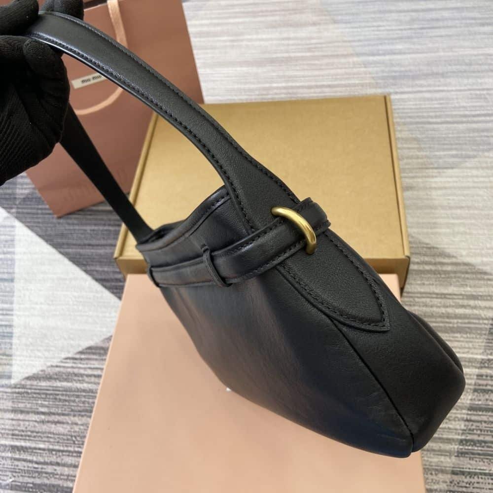 M1um1u Aventure Nappa Leather Bag Black 33Cm 5Bc181 2Bbl F0002 V Ooo