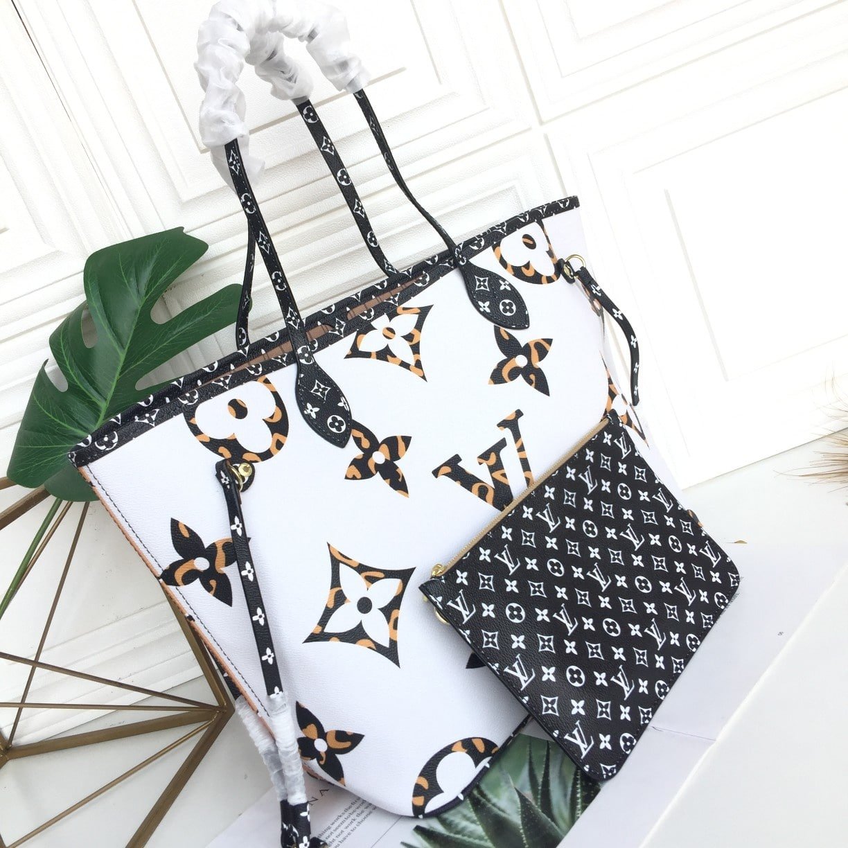 L0vis Vvtt0n Neverfull Mm Giant Jungle Ivory 31Cm M44716