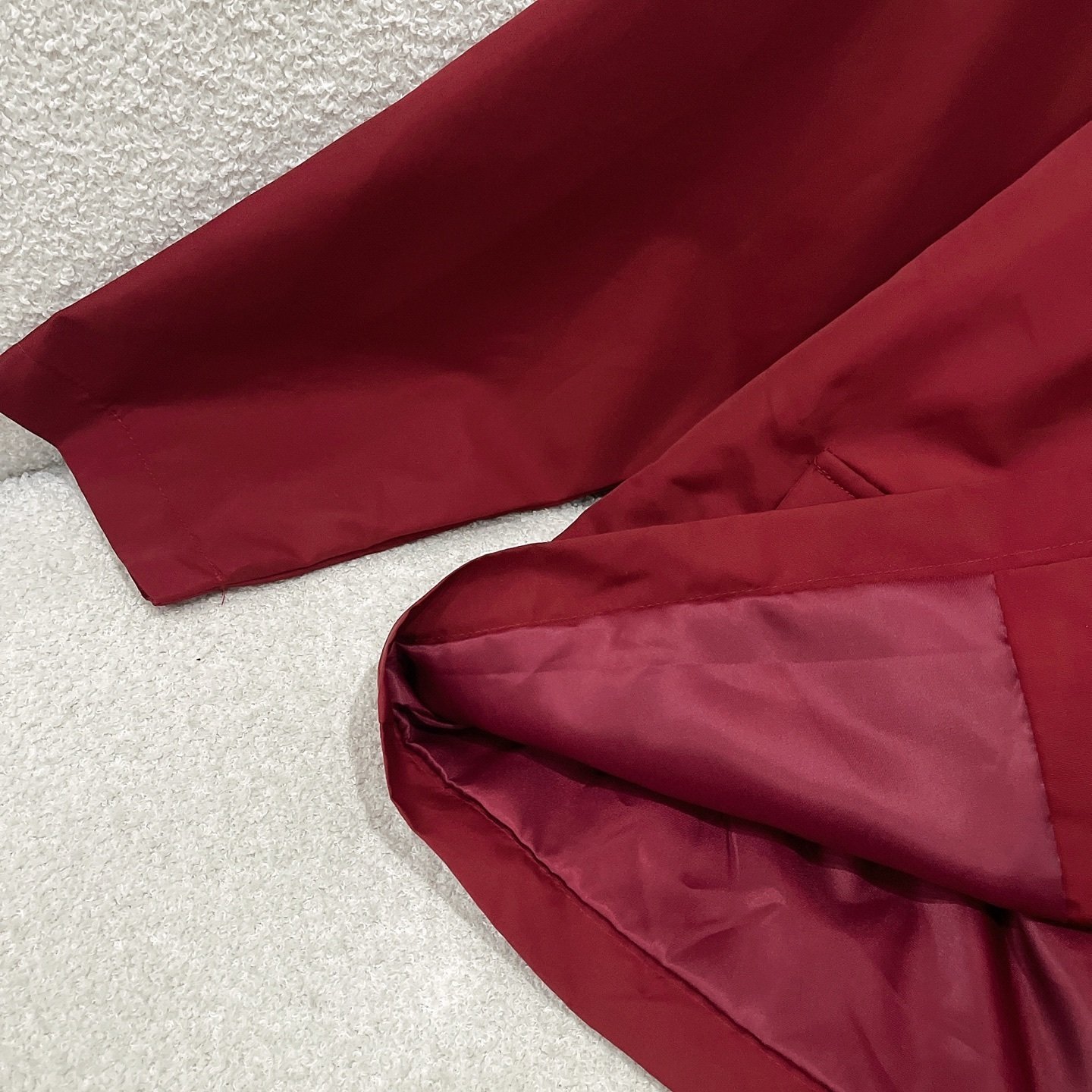 Gvc*1 Hooded Fabric Jacket With Logo Rosso Ancora Red 823752 Zar16 6052