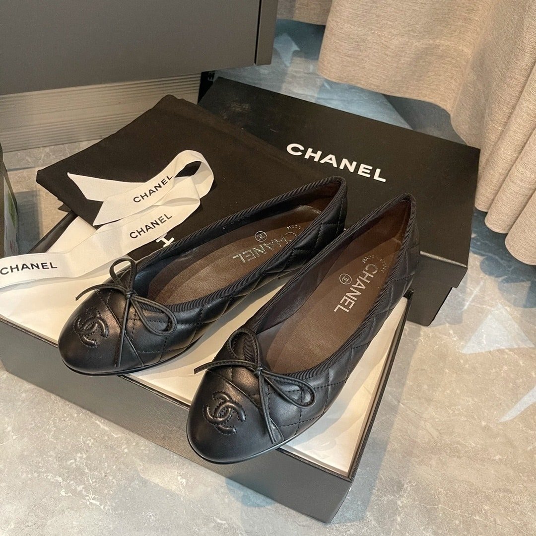 Ch**el Ballerina Black Leather G26250 X01725 94305