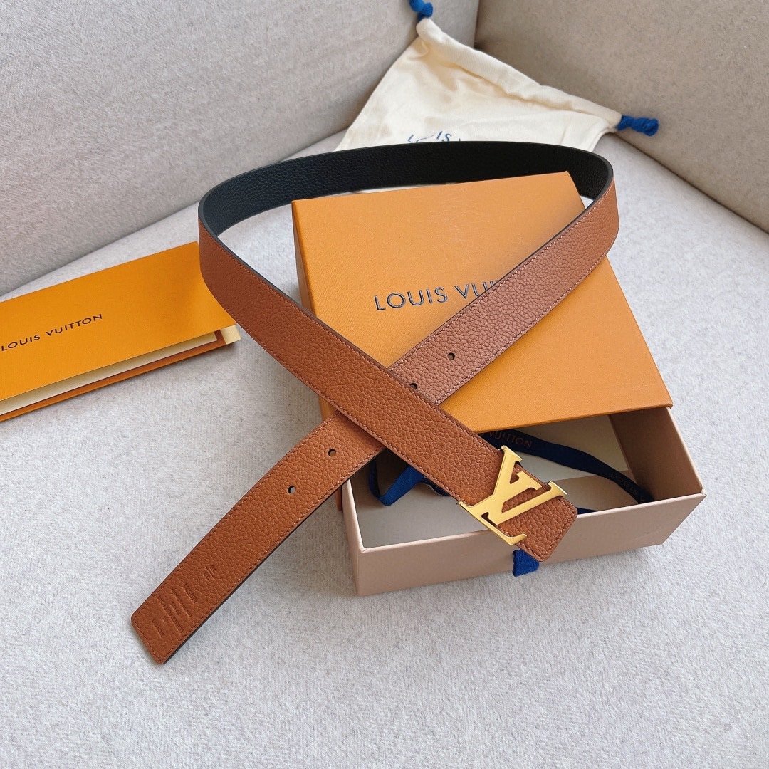 L0vis Vvtt0n Lv Initials Reversible Belt Brown 30Mm M9151U