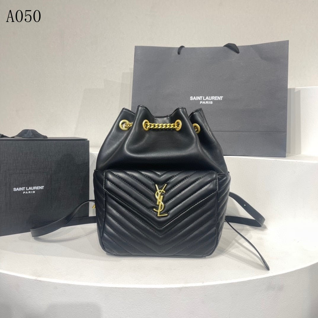 Sa1nt Lau*nt Joe Backpack In Black Gold 29Cm 6726091El071000