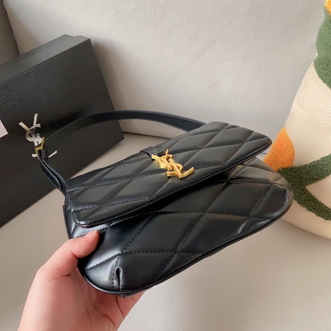 Sa1nt Lau*nt Le 57 Hobo Bag In Quilted Black 21Cm 698567Aaao01000