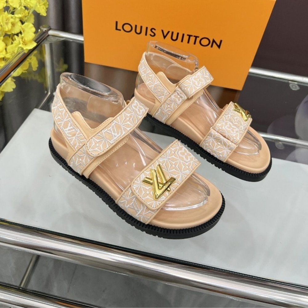 L0vis Vvtt0n Lv Sunset Flat Comfort Sandal Beige 1Ahnl9