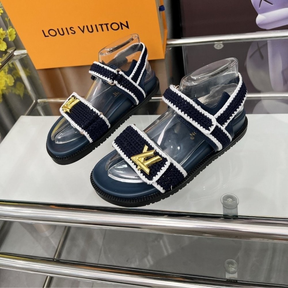 L0vis Vvtt0n Lv Sunset Comfort Sandal Blue And White 1Ahki7