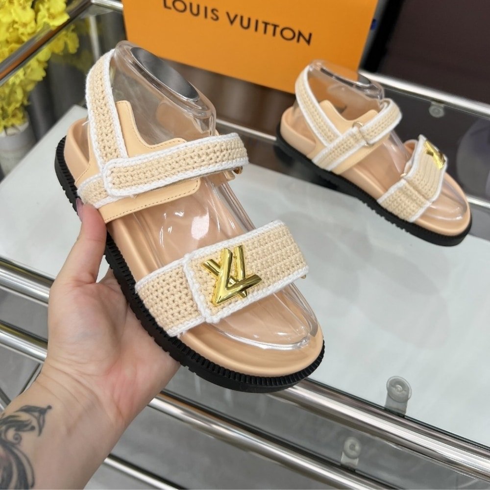 L0vis Vvtt0n Lv Sunset Comfort Sandal Beige And White 1Ahkj3
