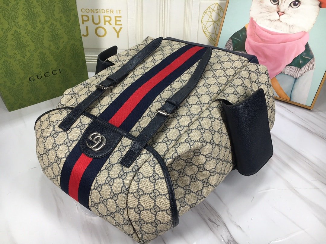 Gvc*1 Ophidia Gg Medium Backpack Blue 40Cm 598140 Huhan 4079