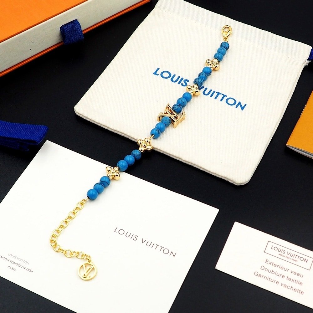 L0vis Vvtt0n Turquoise Pearl Bracelet Blue