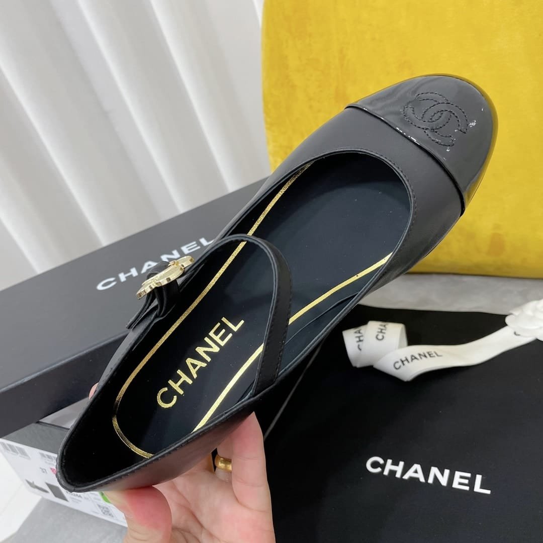 Ch**el Mary Janes Black