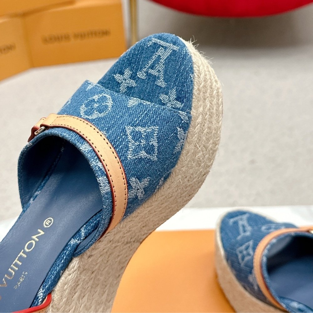 L0vis Vvtt0n Helios Wedge Sandal Denim Blue 1Acizj