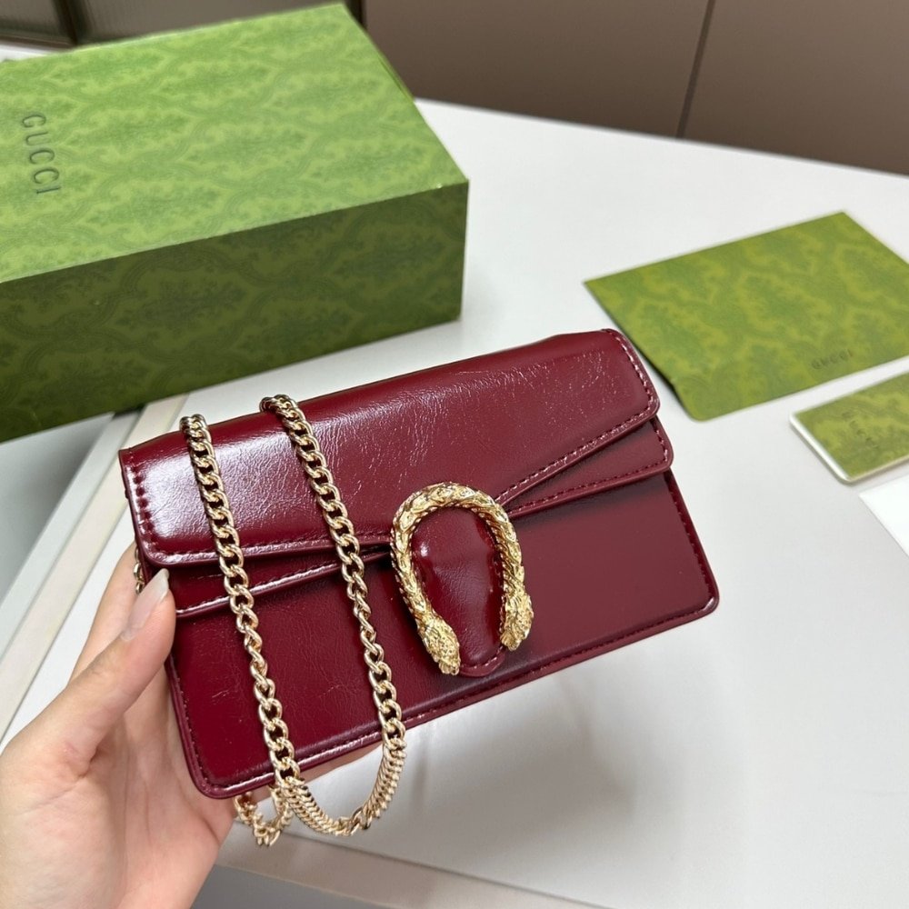Gvc*1 Dionysus S*per Mini Bag Patent Leather Rosso Ancora Red 18Cm 795368 0Aaa8 6207