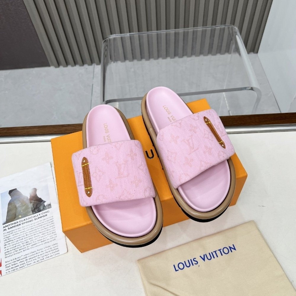 L0vis Vvtt0n Pool Pillow Flat Comfort Mule Rose 1Aguzd