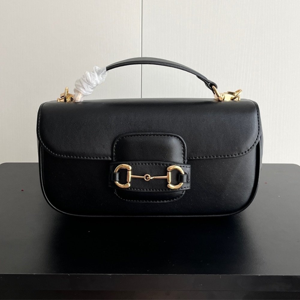 Gvc*1 Horsebit 1955 Small Top Handle Bag Black 22Cm ‎815206 Aaefh 1000
