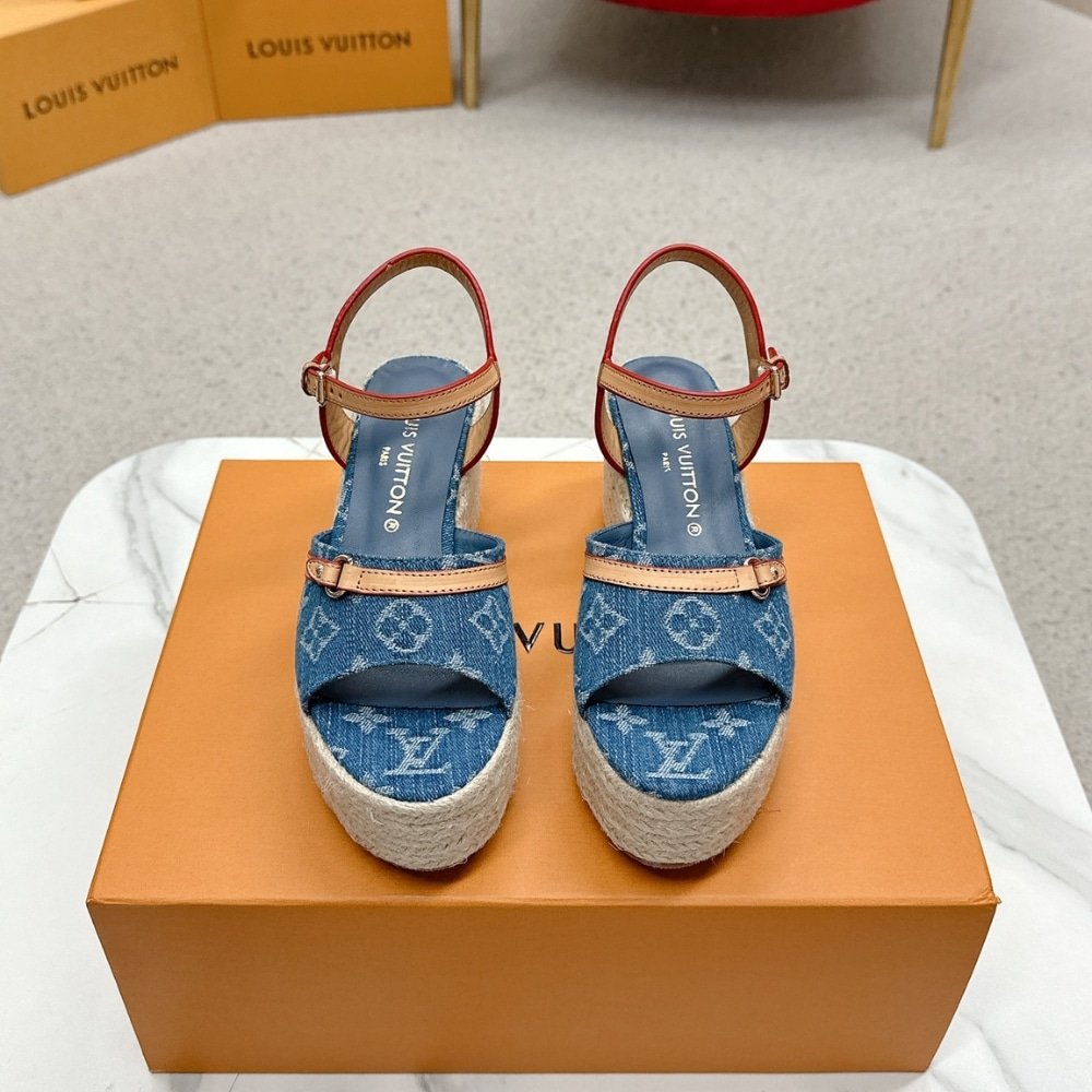 L0vis Vvtt0n Helios Wedge Sandal Denim Blue 1Acizj