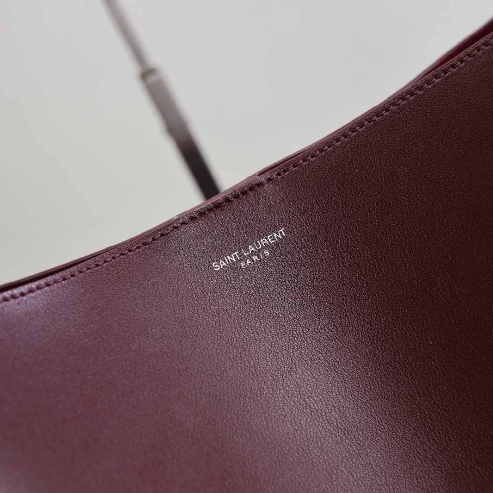 [S*per Vip 1:1] Sa1nt Lau*nt Bold Hobo Bag In Smooth Leather Burgundy 42Cm 845383Aafhj6195