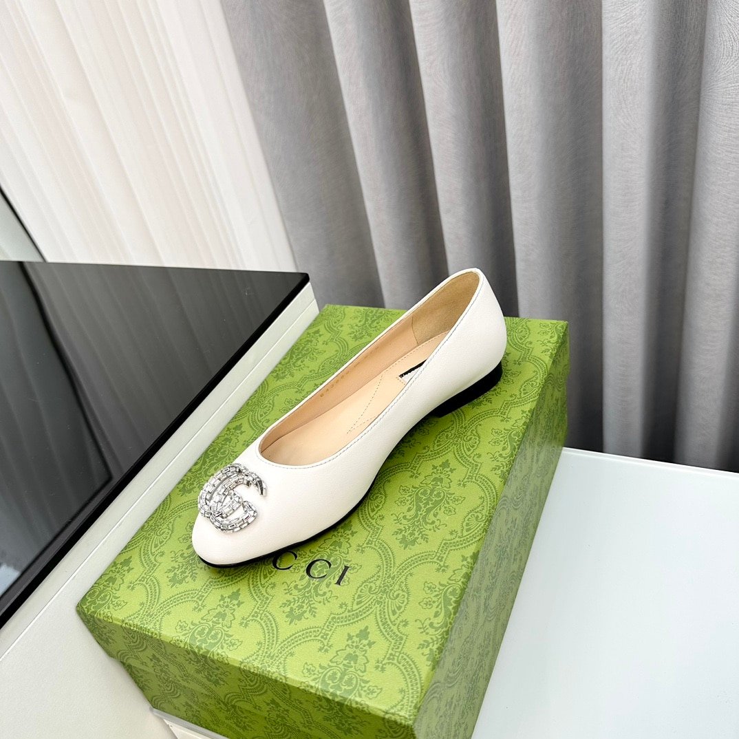Gvc*1 Crystal Gg Women’S Ballet Flat White