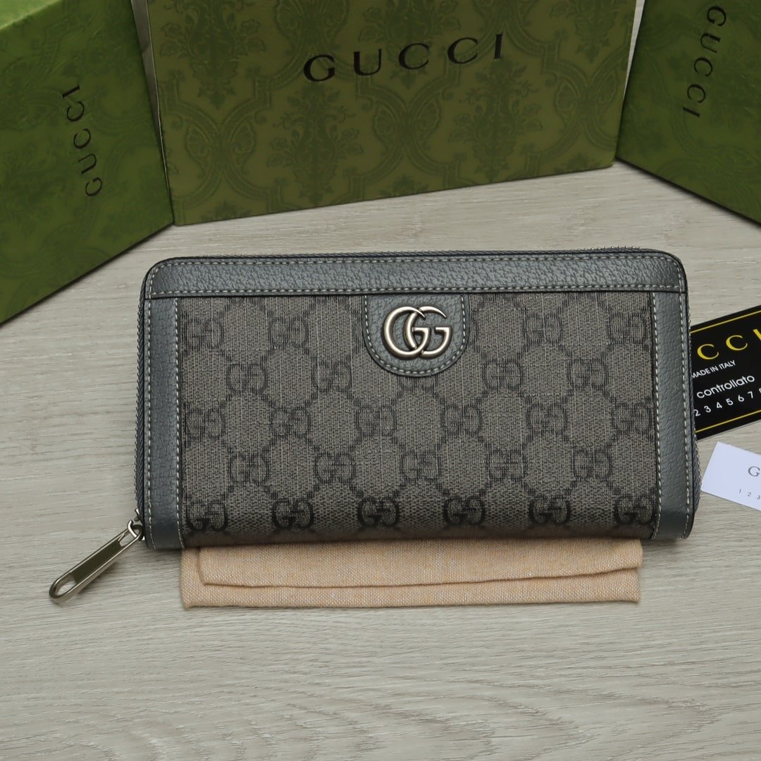 Gvc*1 Ophidia Gg Card Case Holder Gray 19Cm ‎734943 Uulbn 1244