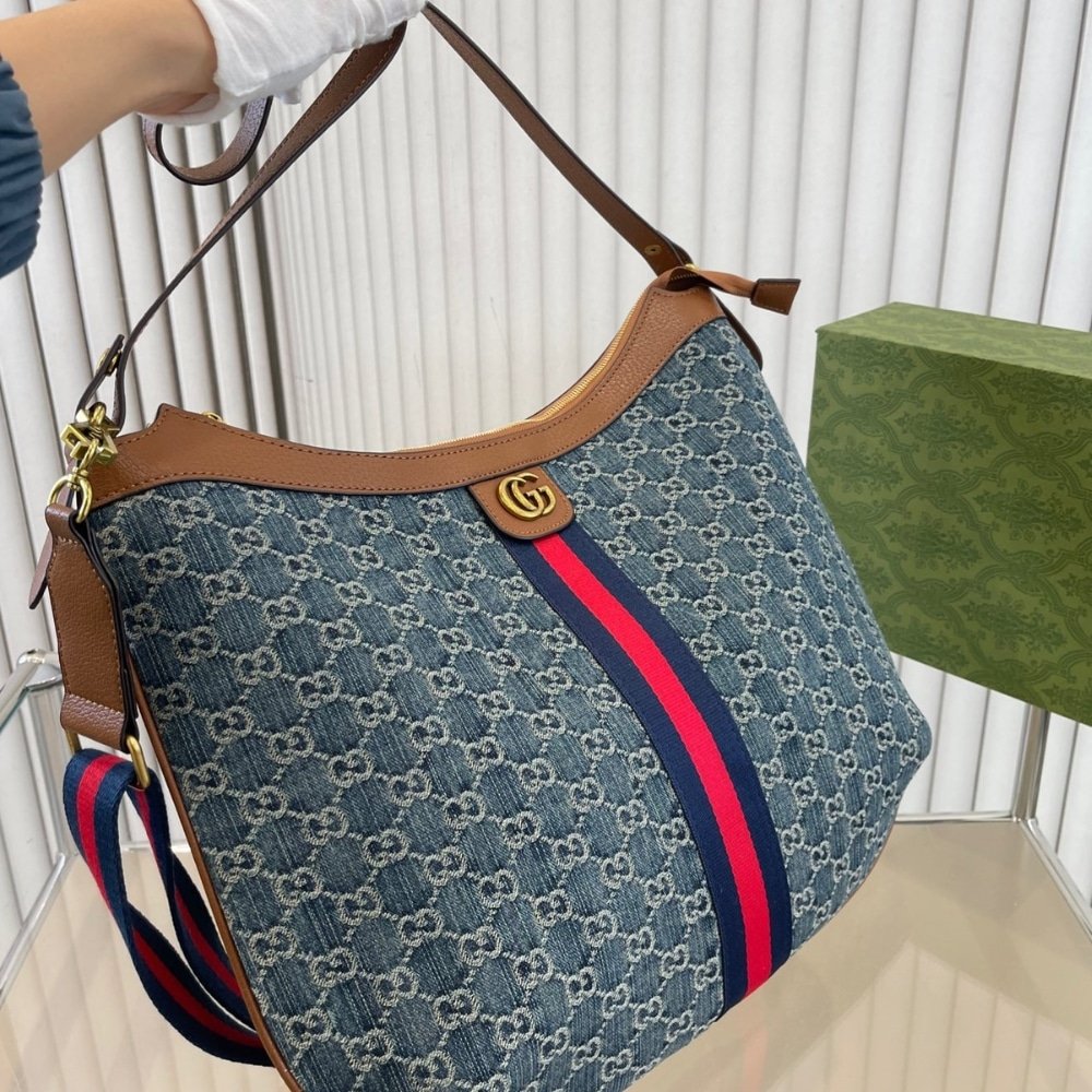 Gvc*1 Ophidia Small Shoulder Bag Blue 42Cm
