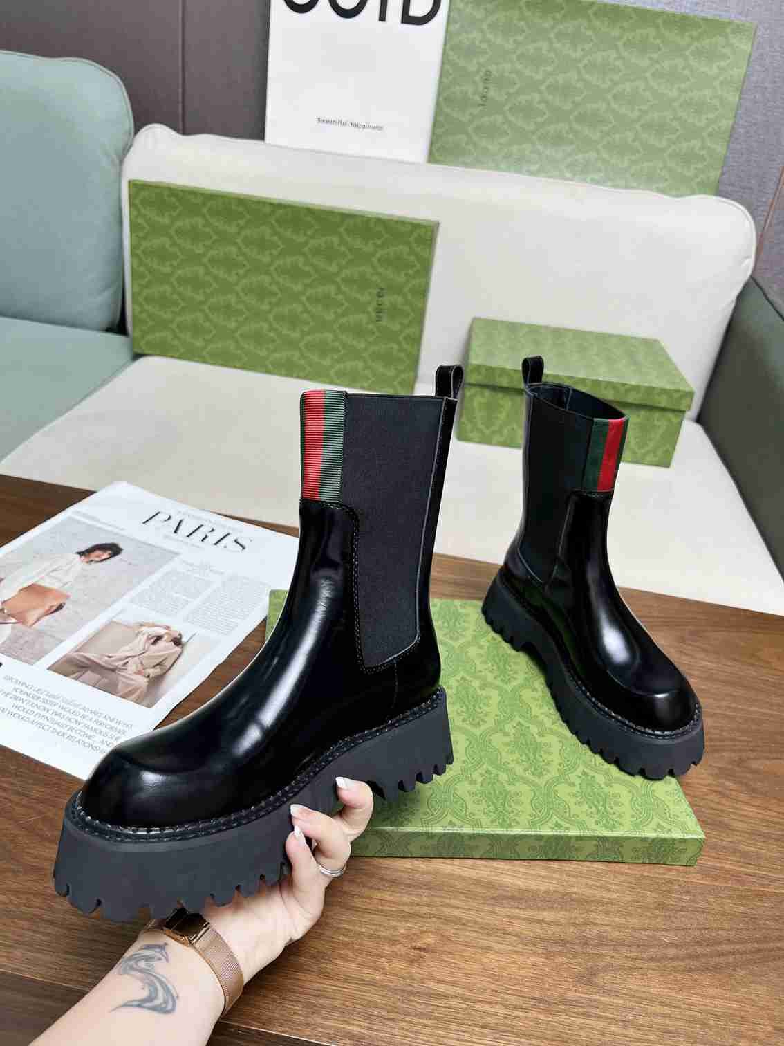 Gvc*1 Women’s Boot With Web Anand Leather Black ‎806398 Aad6T 1052