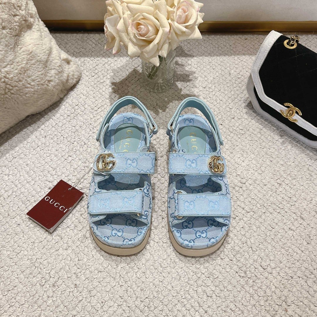 Gvc*1 Women’s Sandal With Double G Light Blue 816630 Fad9G 4956