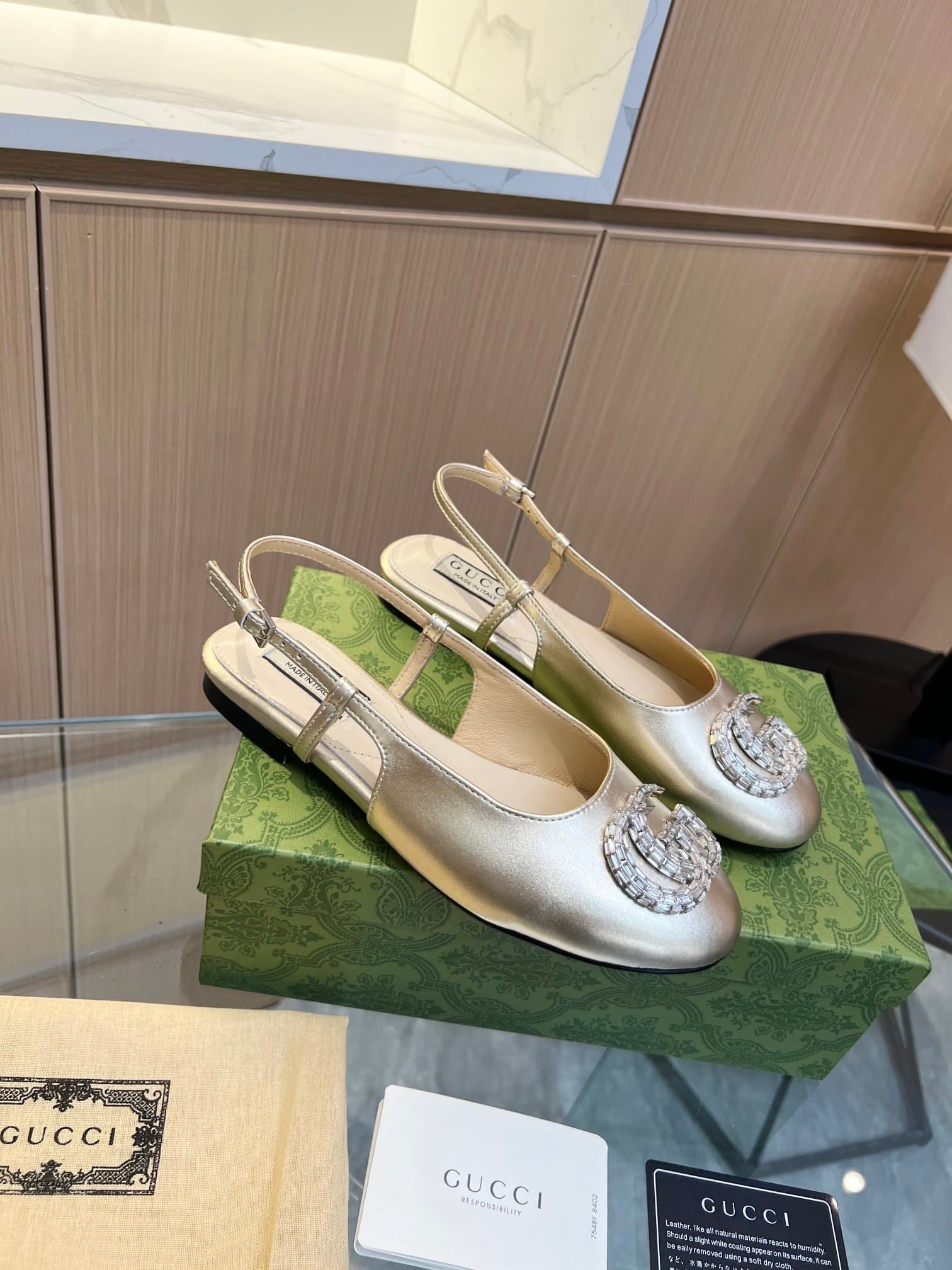 Gvc*1 Gg Crystal Slingback Silver