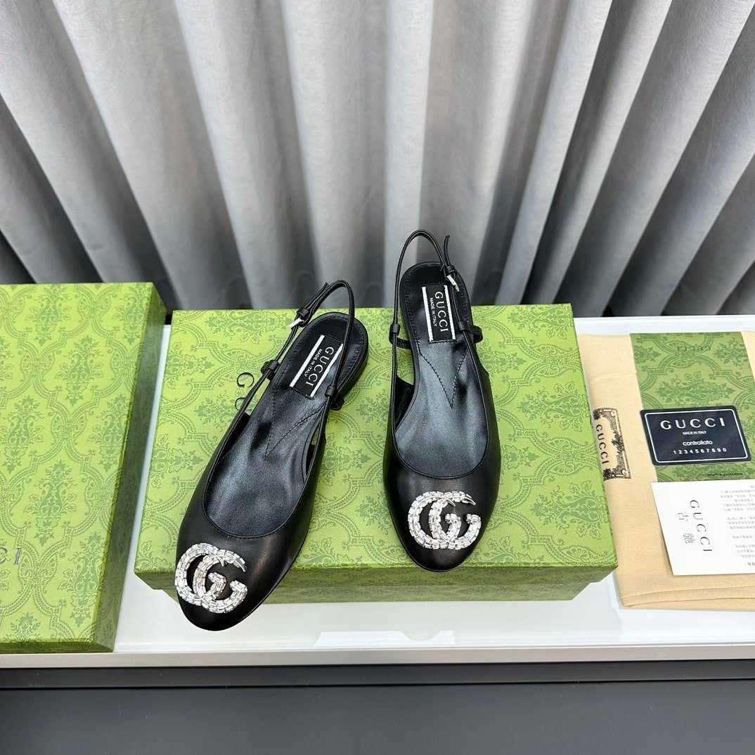 Gvc*1 Women’S Ballerina With Double G Black
