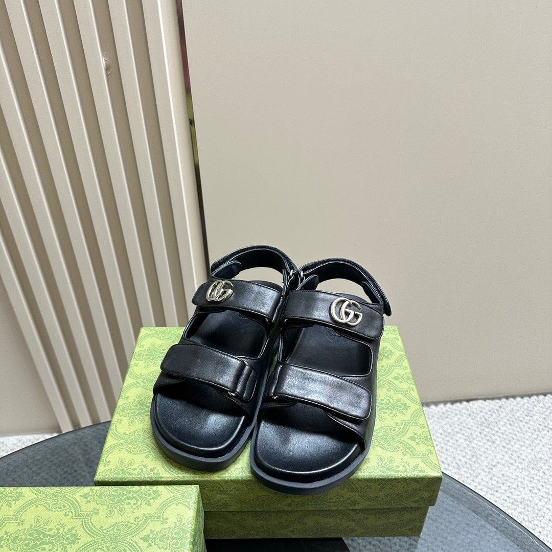 Gvc*1 Double G Sandal Black 771578 Bko00 1000