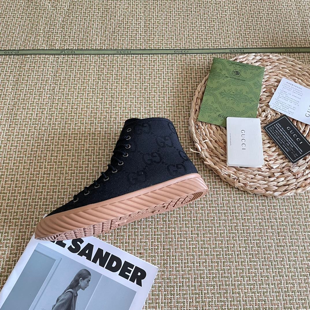 Gvc*1 All Over Gg Logo High Top Sneaker Black
