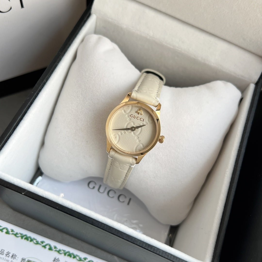 Gvc*1 G Timeless Watch White Dial 27Mm