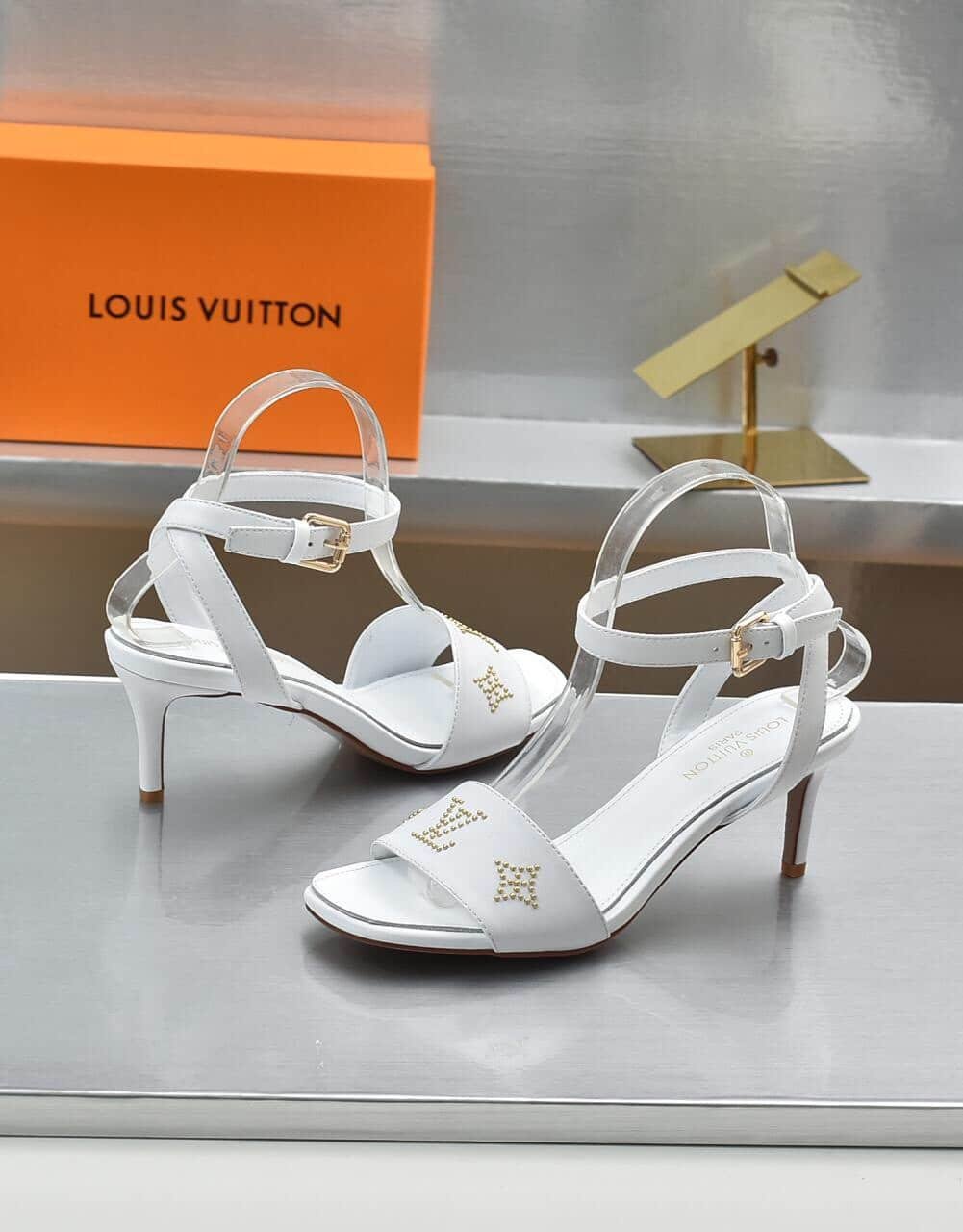 L0vis Vvtt0n Open Toe High Heel Sandals White