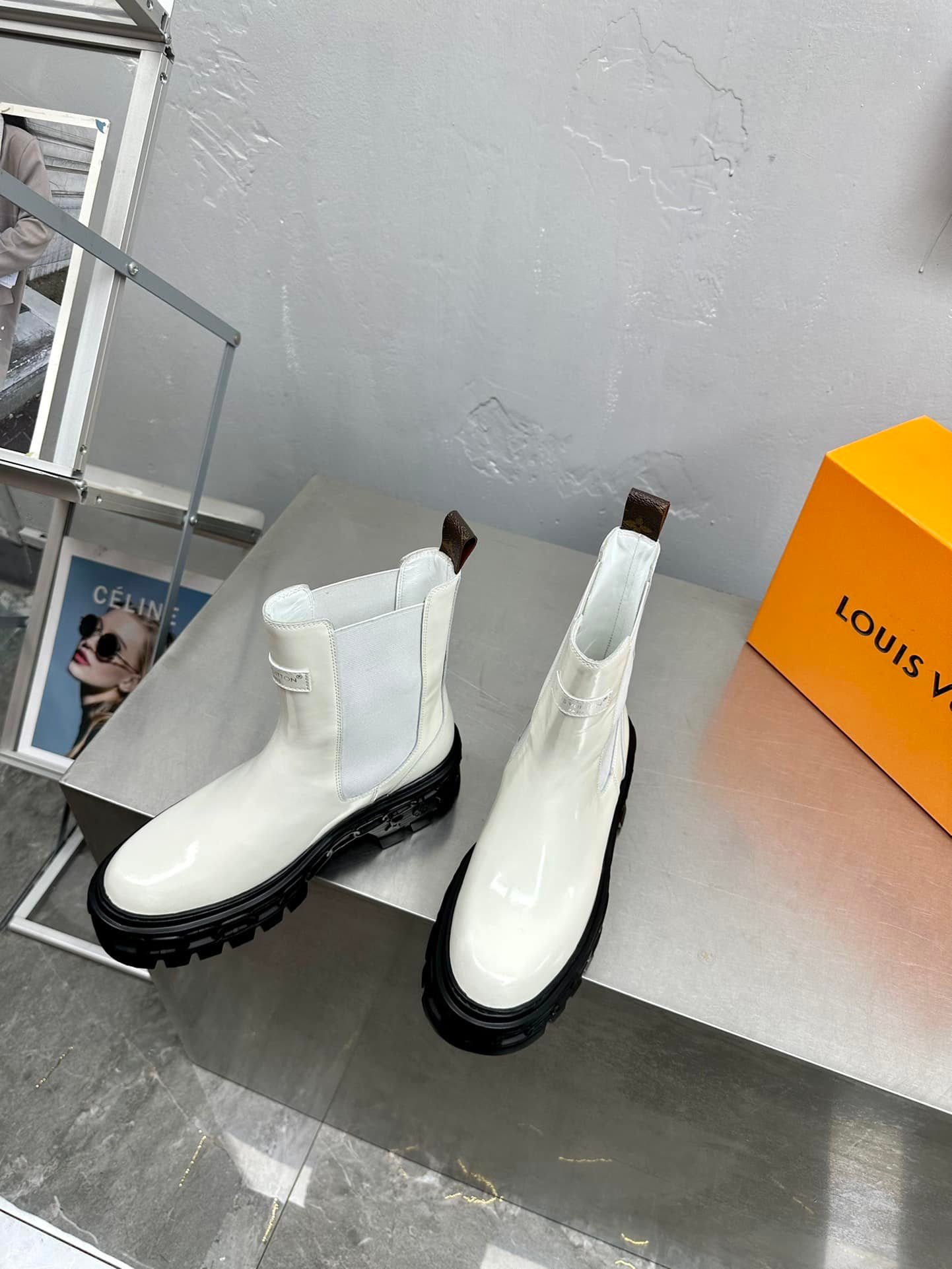 L0vis Vvtt0n Lv Record Chelsea Boot White 1Ac7Yx