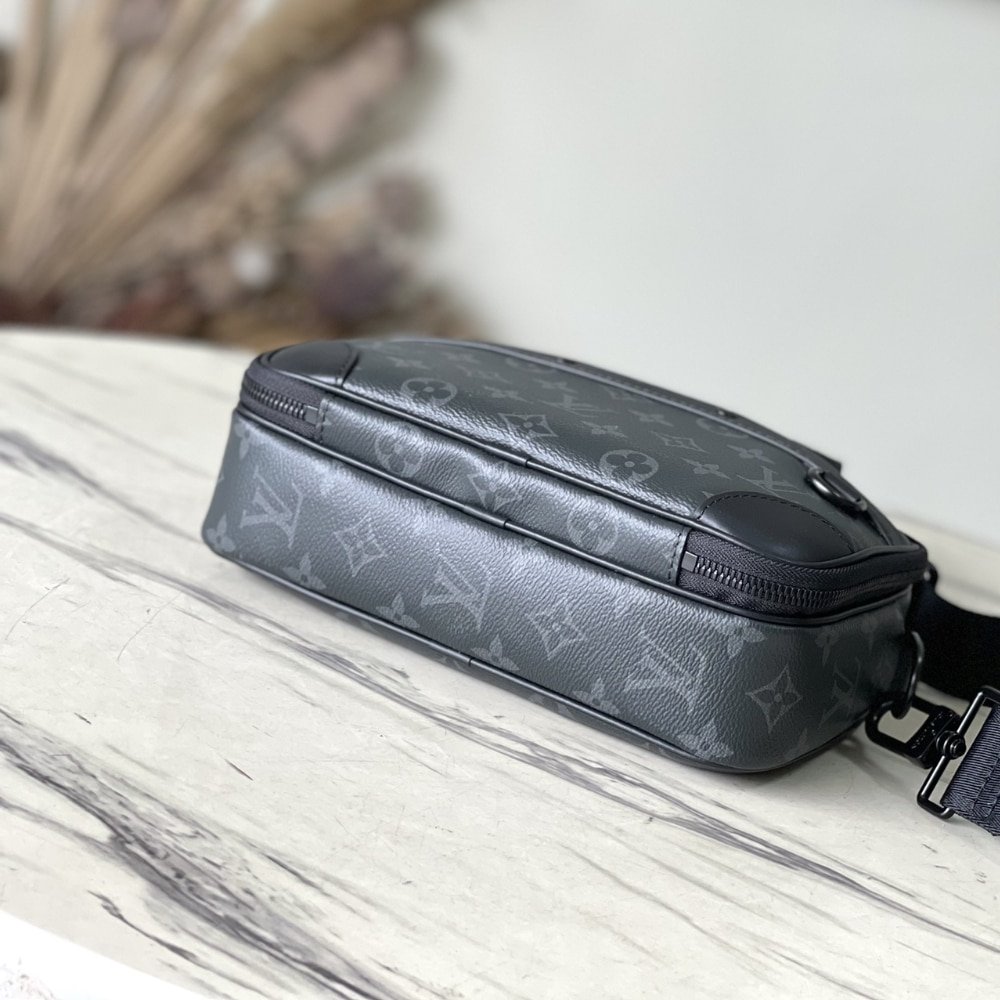 [S*per Vip 1:1] L0vis Vvtt0n Alpha Messenger Monogram Eclipse Canvas Black 24Cm M46955