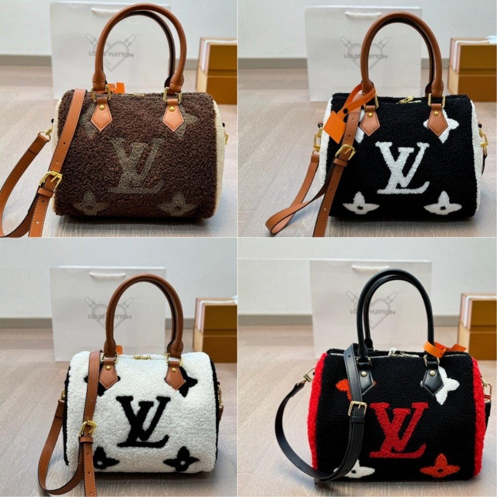 L0vis Vvtt0n Monogram Teddy Speedy Bandouliere White 25Cm
