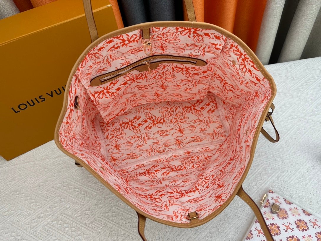 L0vis Vvtt0n Neverfull Mm Autres Toiles Monogram Coral 31Cm M25317